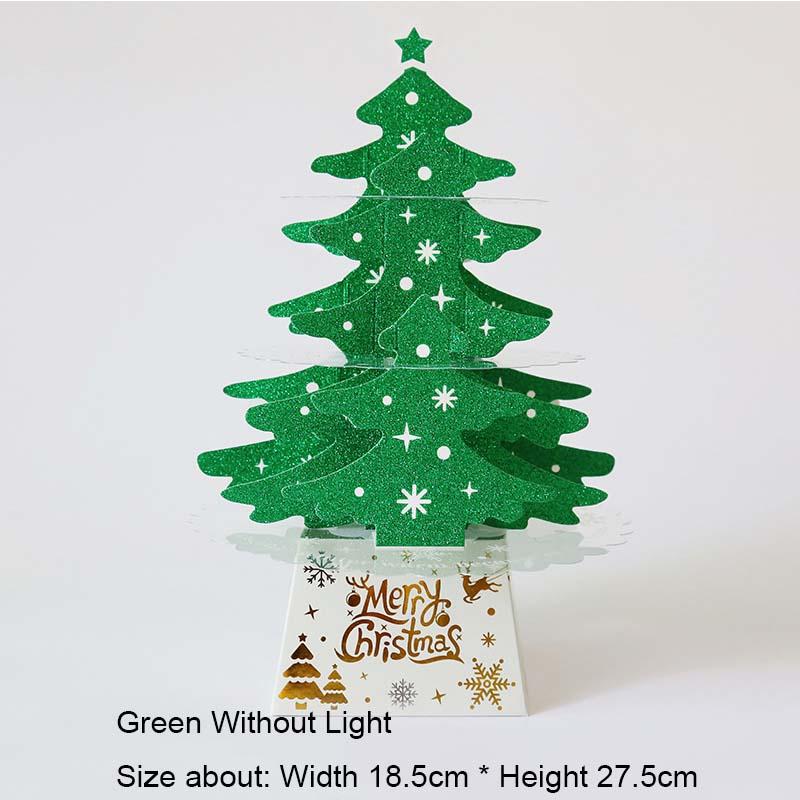 3D-карта, блестящая Рождественская елка, мини-настольный стол для дома, праздничные украшения Navidad, елочные рождественские подарки на Новый год, украшение для вечеринки