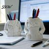 Professional Desk Accessory for Hospital Doctor Nurse Shape Pen Holder, 3D Print Resin Stationery Organizer, Unique Work Ornament with Weighted Base,