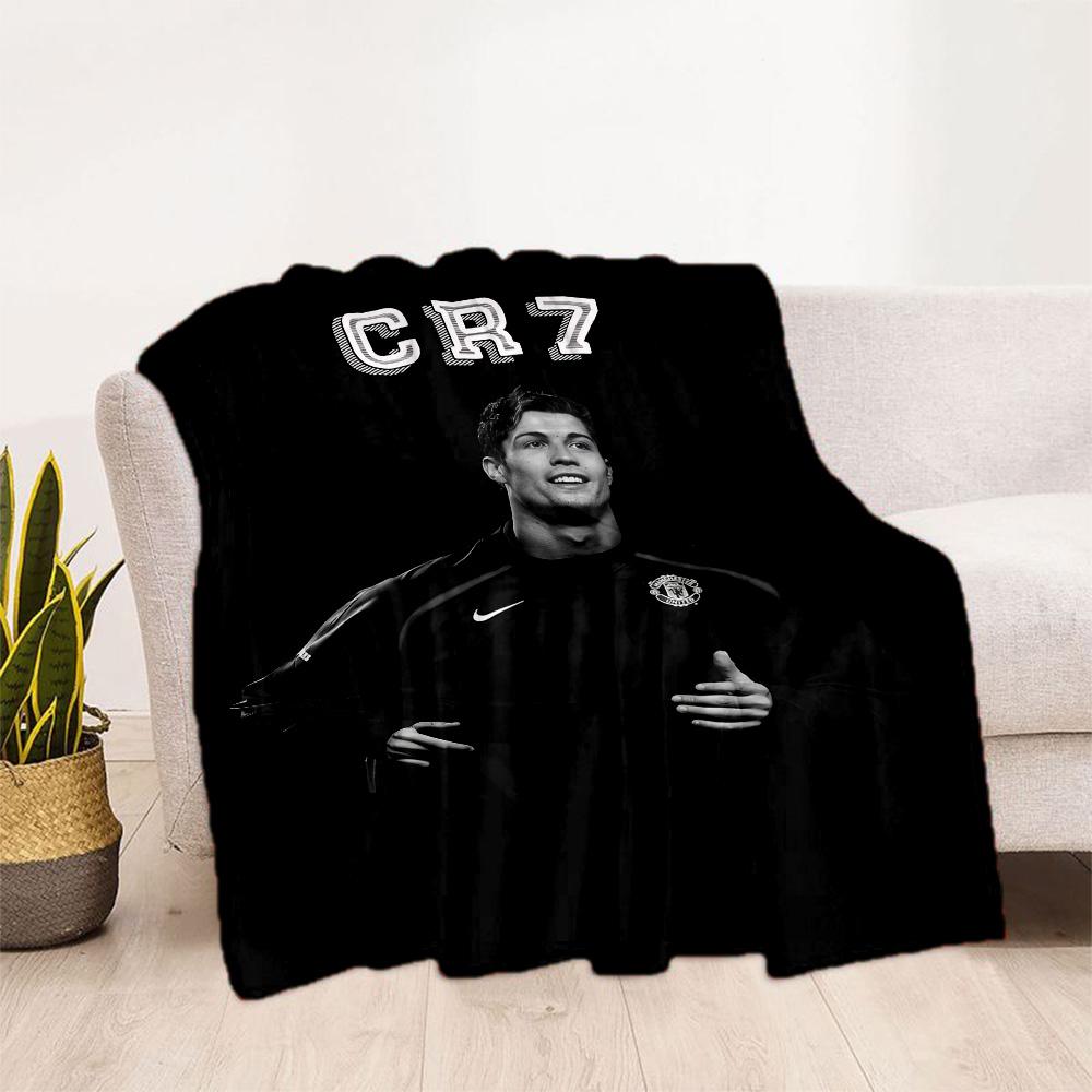 Ronaldo's Manchester Legacy Blanket Warmthful Decor Perfect for Couch Livingroom Office Four Seasons Multipurpose Warmthful Decor