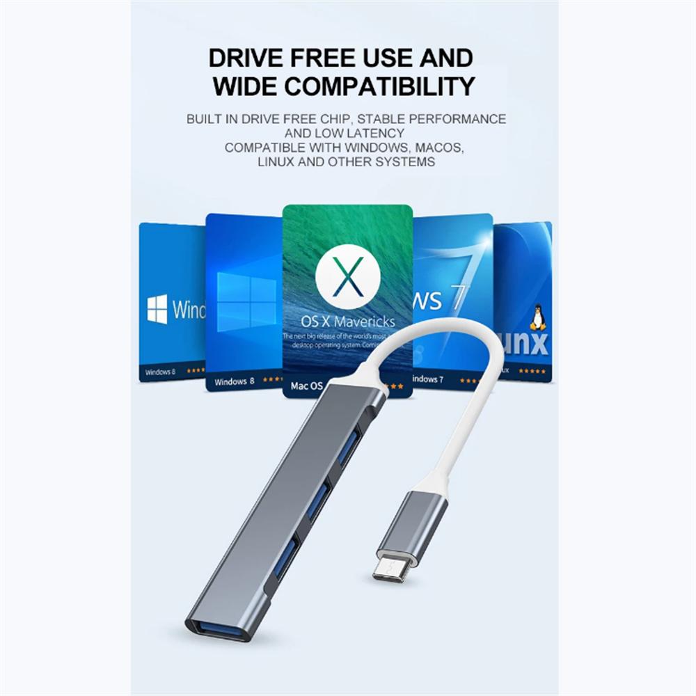 4 в 1 USB 3.0 HUB многопортовый разветвитель адаптер высокоскоростной USB 3.0/Type C на 4 USB OTG адаптер для Macbook Pro ноутбук аксессуары