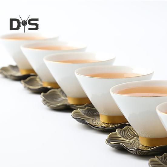 Нескользящий коврик для чашки, хорошая изоляция, форма лотоса, сплав, декор стола, подставка для чая