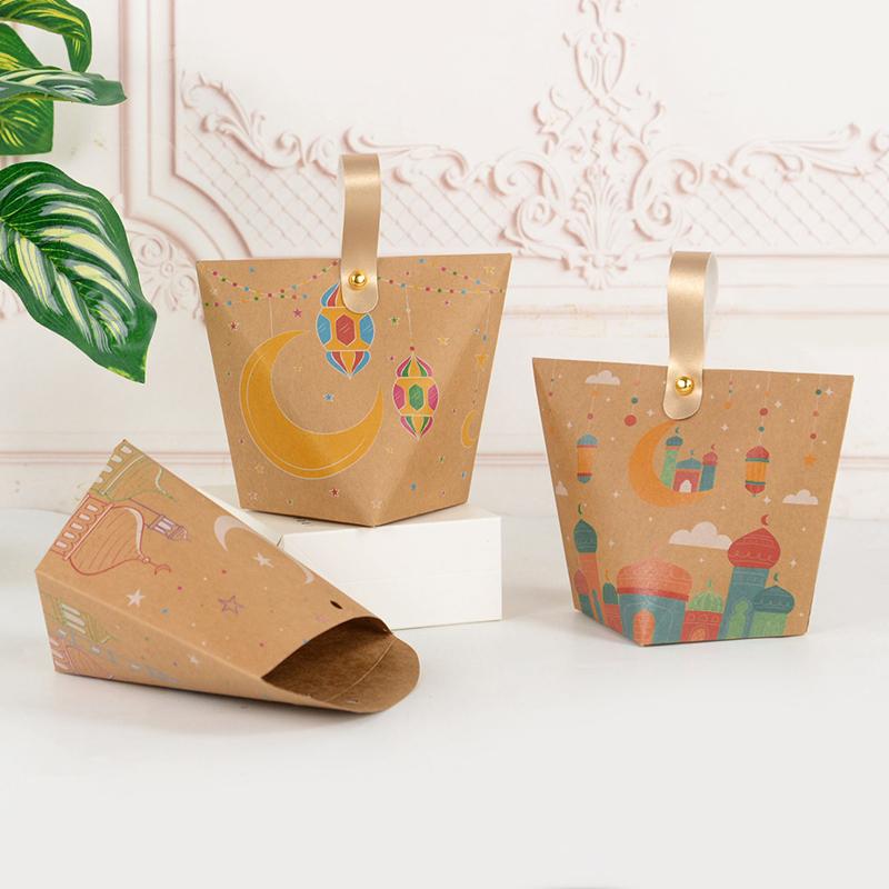 5/10 шт. Подарочная коробка для конфет EID Mubarak, украшение на Рамадан, упаковка для подарков в виде печенья, 2024, исламские принадлежности для мусульманских вечеринок, домашний декор