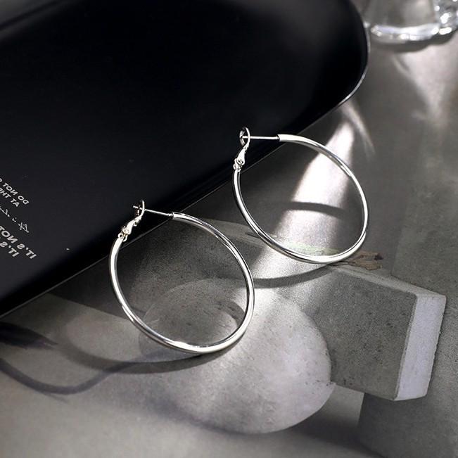 Серьги-кольца из стерлингового серебра 925 пробы: 2025 Современный Нишевый Дизайн - Элегантный и Роскошный для Женщин