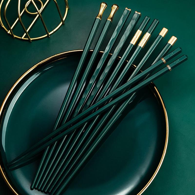 5 пар/набор высококачественных нескользящих палочек для еды Home El Restaurant палочки для еды