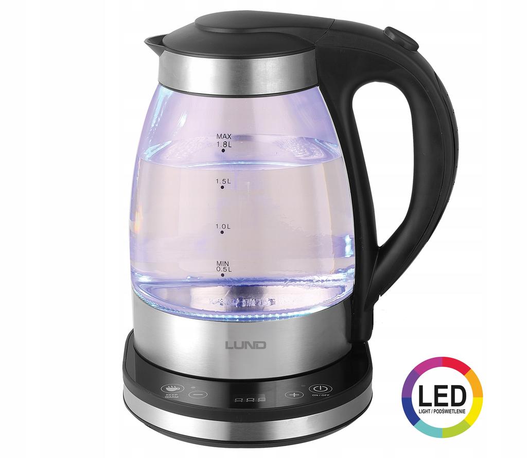 Electric Glass Kettle 1.8L. Temperature Control