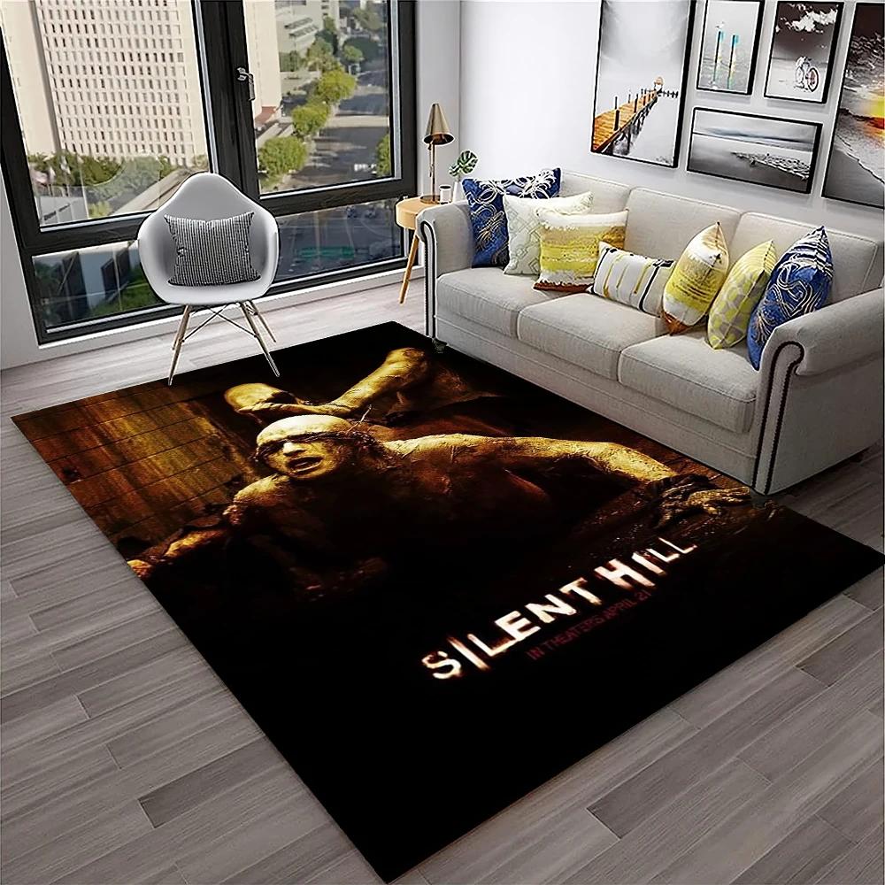 3D Ковер-ковер для игры в фильм ужасов Silent Hill для дома, гостиной, спальни, дивана, игровой комнаты, придверный коврик, декор, ковер для зонирования, нескользящий коврик для пола
