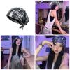 Western Style Adult Silver Bandana Hiphop Kerchief Elastic Bandana Travel Stage Performances Taking Photo Hair Kerchief
