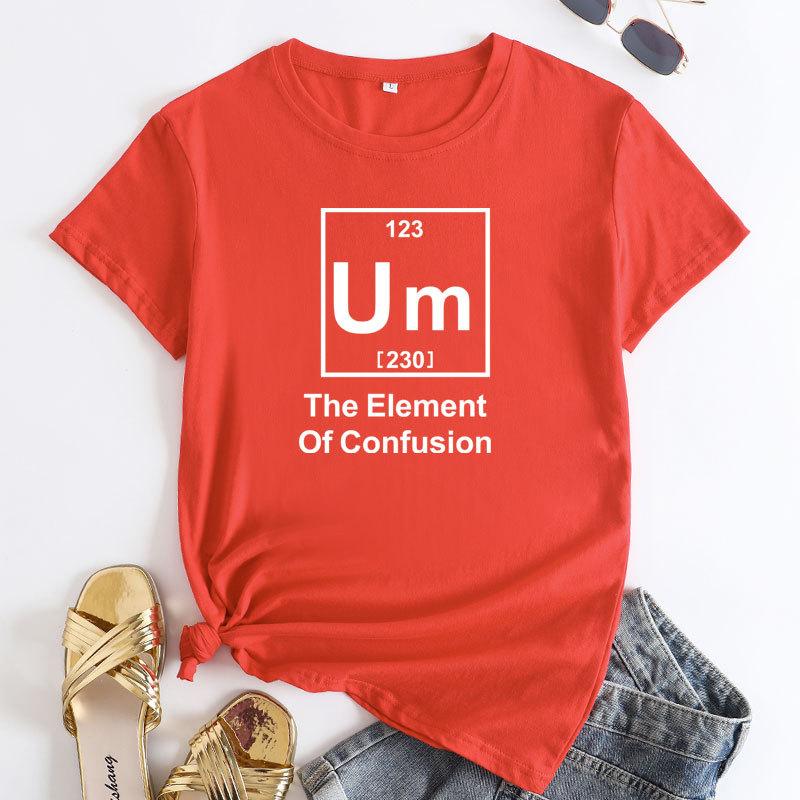 Summer Street Trendsetters Letter Tops Round Neck Pure Cotton Printed Short Sleeved T-Shirts Women’s Tees