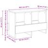 Magazine Shelf Black Oak Look 68.5 x 30 x 45 cm