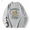 Футболка Chopper Garage Мужская Череп байкер мотоциклист мотоцикл белая с длинным или коротким рукавом винтажная стирка модная графика