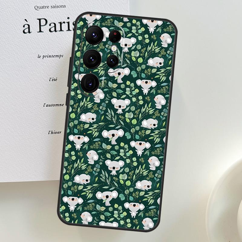 Cartoon Painting Animal Koala Case For Samsung Galaxy S26 Ultra S25 S24 S22 S21 S23 Ultra Plus S10 S20 S25 FE Phone Cover
