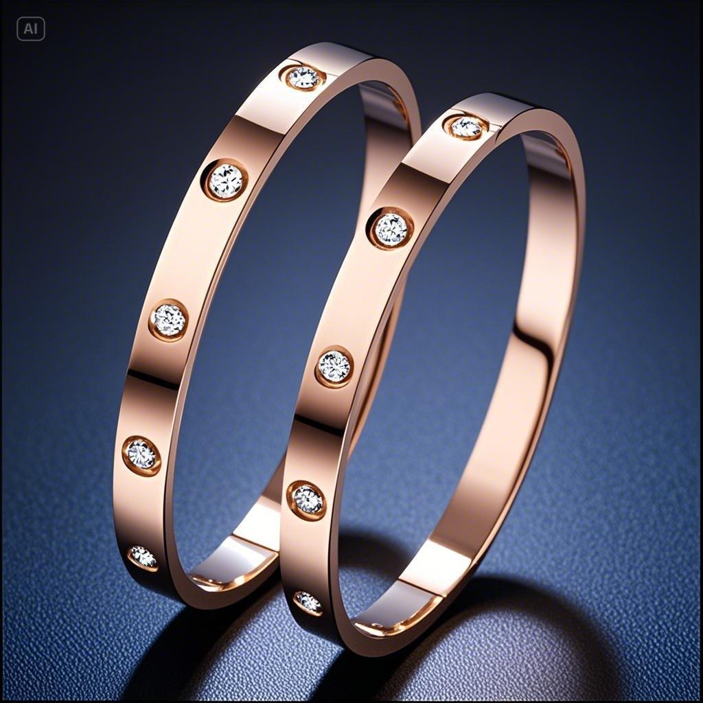 Bracelet Women's High-end Circle Bracelet Light Luxury Titanium Steel Popular Jewelry