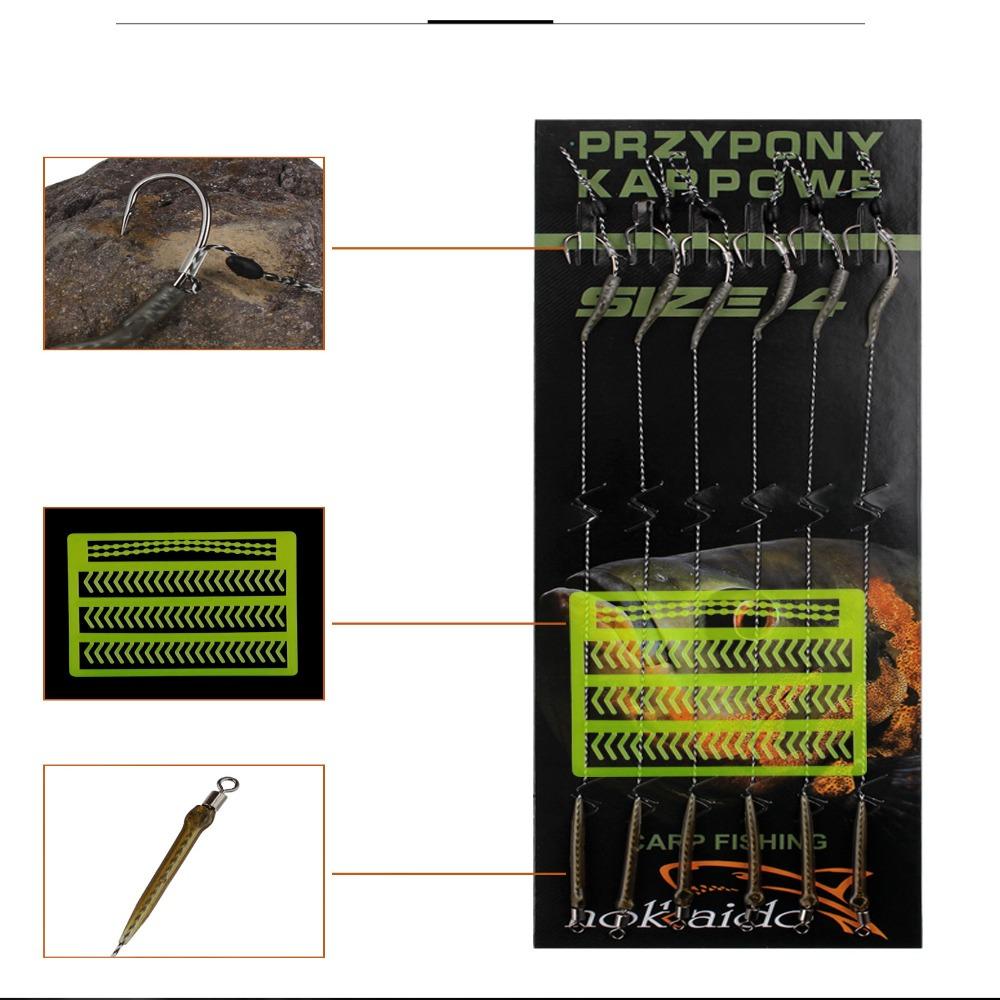 6-8 шт. 18,5 см лидер крючки для ловли карпа 2/4/6/8 # аксессуары для карповых крючков снасти для ловли карпа