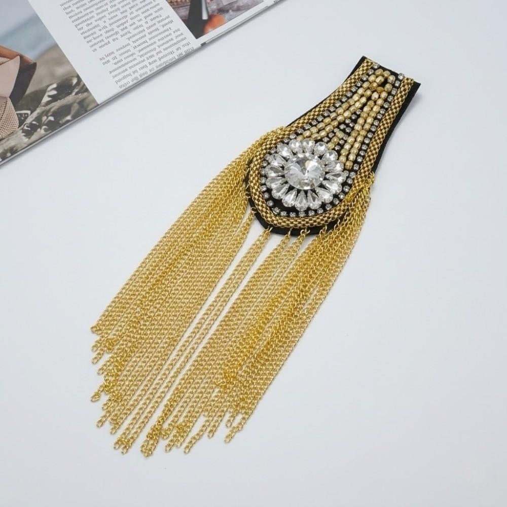 Epaulet Tassel Chain Shoulder Board Brooch Star Shoulder Flash Retro Epaulette Theatre