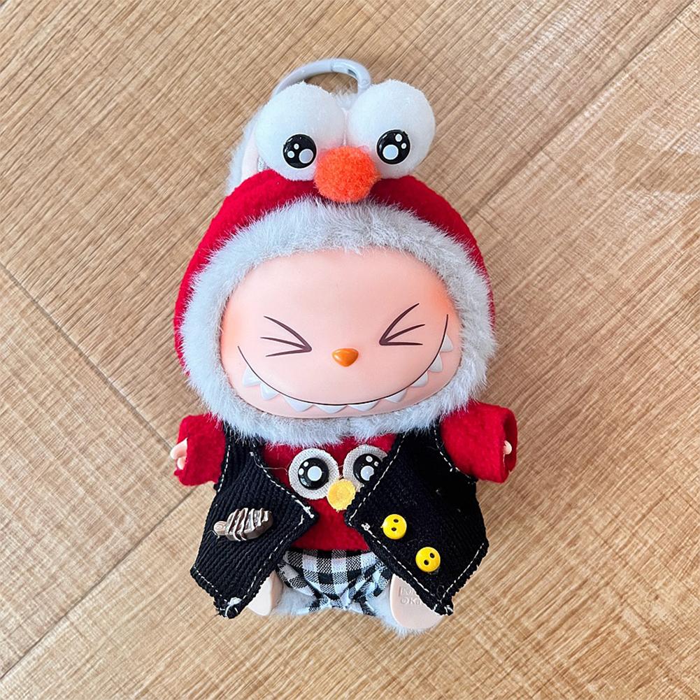 Для 17 см Кукольная одежда Лабубу Модная одежда Толстовки Кукольная одежда Цветовые толстовки Кукольные аксессуары Милые украшения Маленькая одежда