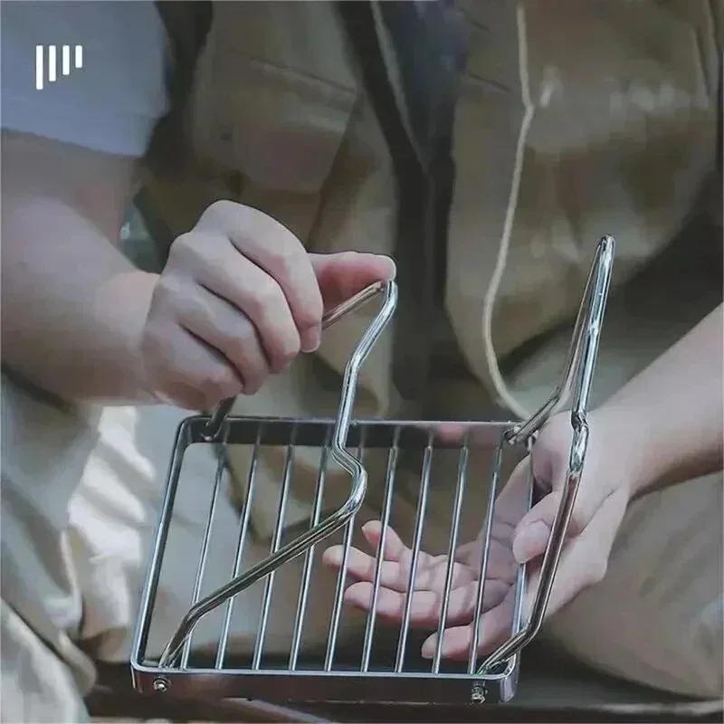 Наружная подставка для плиты из нержавеющей стали, походная, портативная, складная, мини-стойка для барбекю, держатель для горшка, держатель для противня