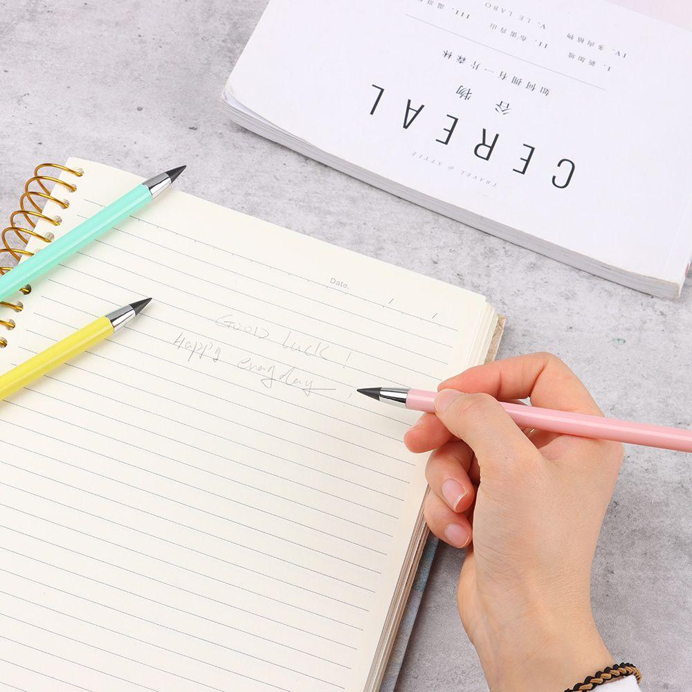 Macarons Color Office Supplies No Ink HB Inkless Eternal Pencil Unlimited Writing Pen Sketch Tool