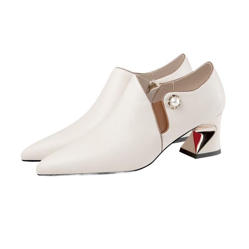 Мода Осень Зима Новая Коллекцияженская Мода Милые Легкие Удобные Квадратный Высокий Каблук Ботинки Женские Повседневные Весенне-Осенние Ботинки