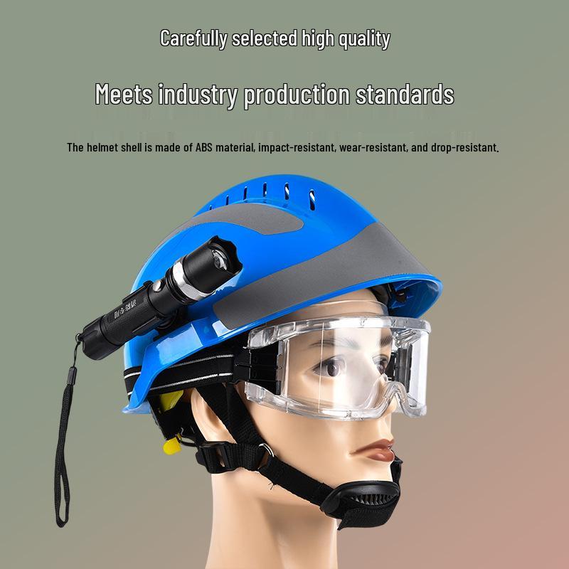F2 Firefighter Rescue Helmet - New Korean & European Style - Protective Emergency Gear, Blue