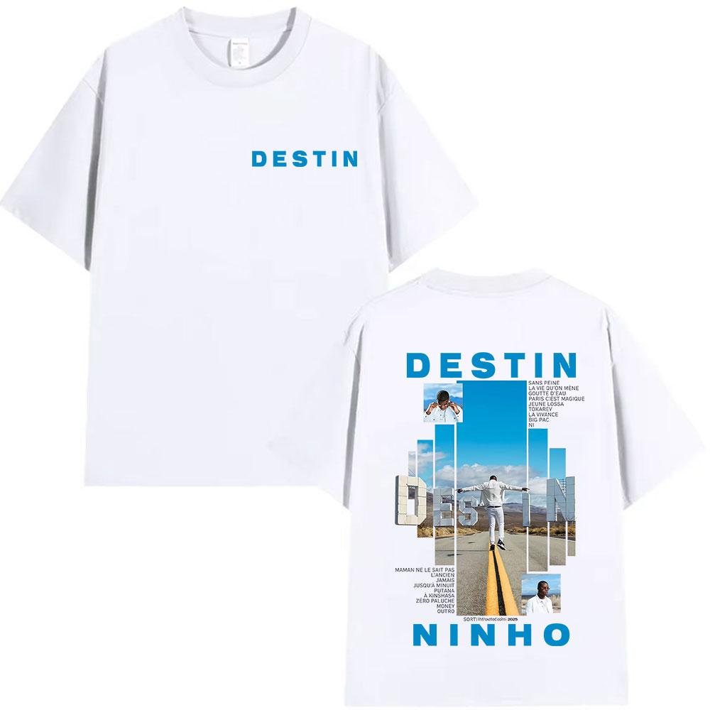 2025 Summer Rapper NINHO DESTIN Tour Graphic Unisexs Fashion Oversized 100 Pure Cotton Printed Tshirt Hip Hop Tshirt Streetwear