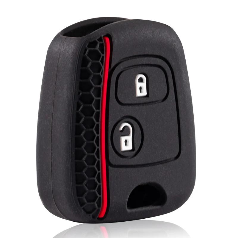 Силиконовый чехол-брелок для ключа зажигания Citroen C1 C2 C3 C4 Xsara Picasso, колпачок для ключа Peugeot 107 206 207 306 307 407 Toyota Aygo