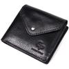 Unisex Wallet with Coin Holder Made of Glossy Genuine Leather GRANDE PELLE Wallet 16806 Black