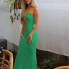 Women Backless Cut Out Maxi Dress Summer Knitted Halter Sleeveless Bodycon Club Party Beach Outfits Sizes S XL