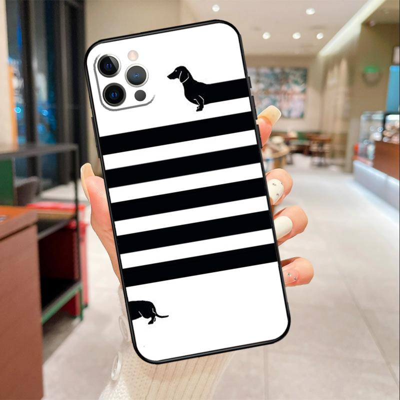 Чехол для телефона с таксой Для iPhone 16 15 14 11 12 13 17 Pro Max mini 15 Plus 16e 17 Air Защитная крышка