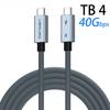 40g Bps Thunder Bolt4 Type C 240w USB4 Fast Charging Cable Compatible Thunderbolt 3 USB C Data Transfer Cable 8K for Mac Book Dock