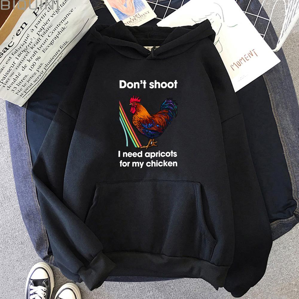 Don't Shoot I Need Apricots for My Chicken Arc Raiders Scrappy Hoodies Rooster Graphic Pullovers Women Men Long Sleeve Clothes