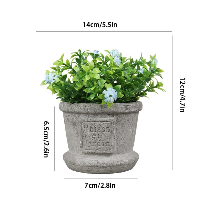 1PC Artificial Bonsai Table Ornaments Flowers Potted Fake Plants Alphabet Pots Desktop Decoration