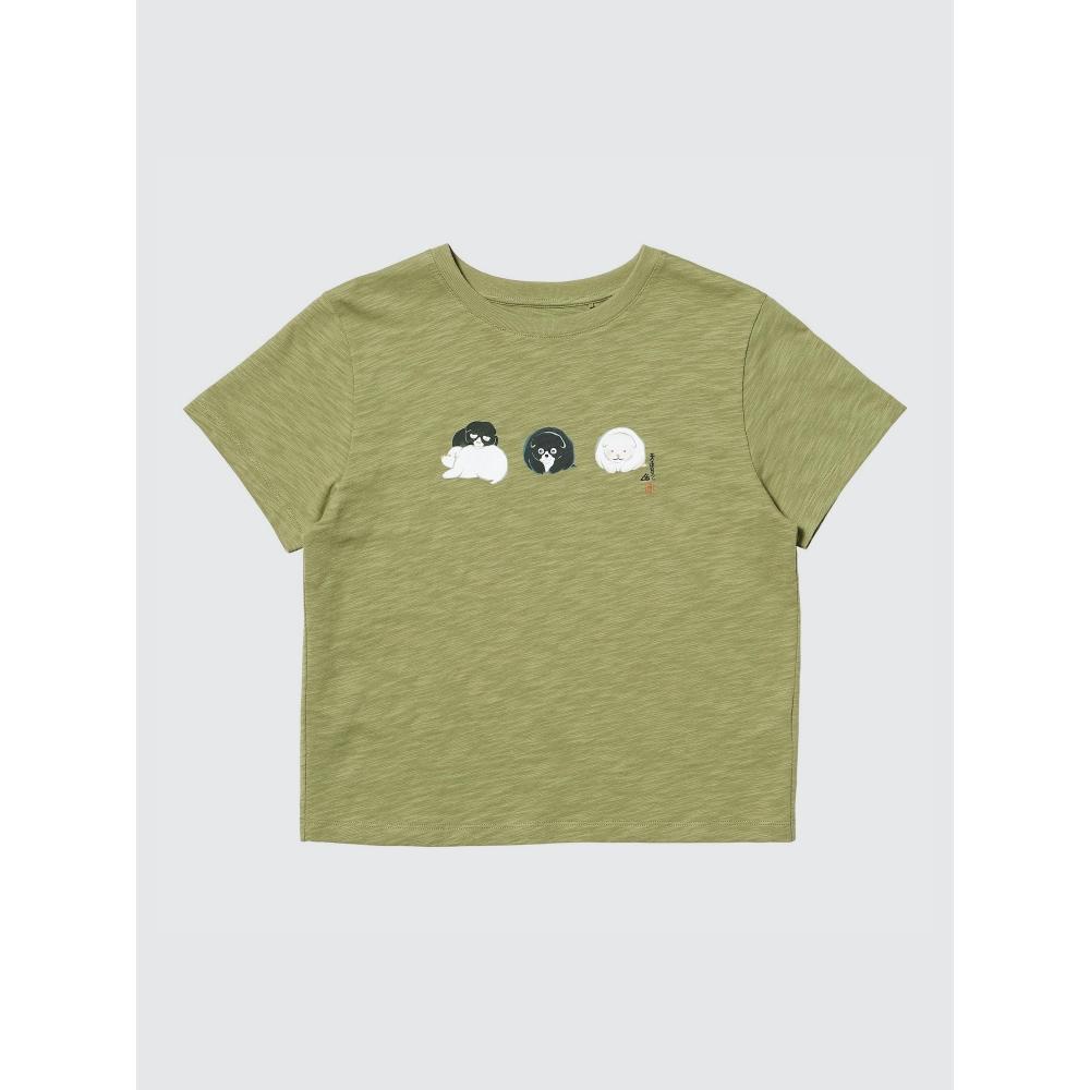 Uniqlo Япония Японский узор Животные Ut Короткая длина