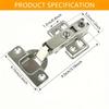 2/20Pcs Cabinet Hinges with Screws Steel Hinges For Furniture Full Overlay Mute Cabinet Door Cupboard Hinges Furniture Fitting