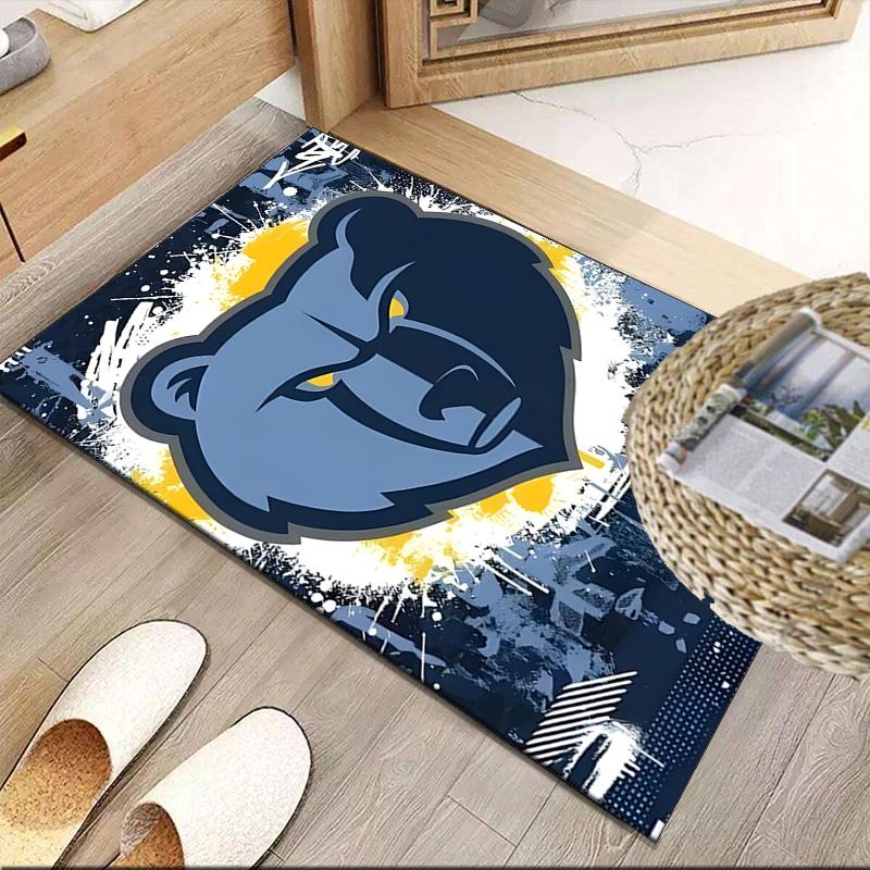 City Grizzlies Bear Logo Carpet, Kitchen Rugs, Yoga Mat, Non-Slip Mats, Rug for Bathroom, Living Room bedroom, Camping Rugs Christmas Gift