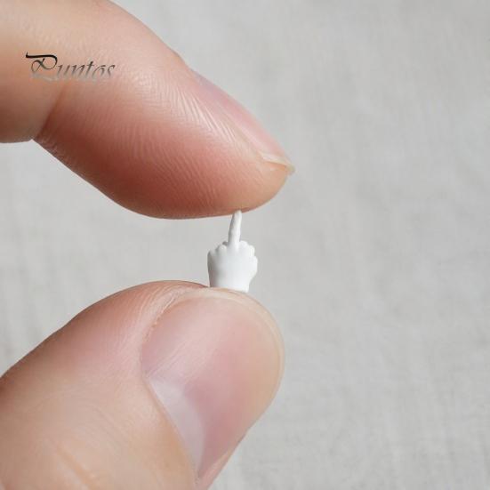 Small Middle Finger Figurines 25/50/100Pcs 3D Printed Mini Set, Tiny Colorful for Kit Desk Decor, Miniature Hand Gesture Figurine Gag Gift,