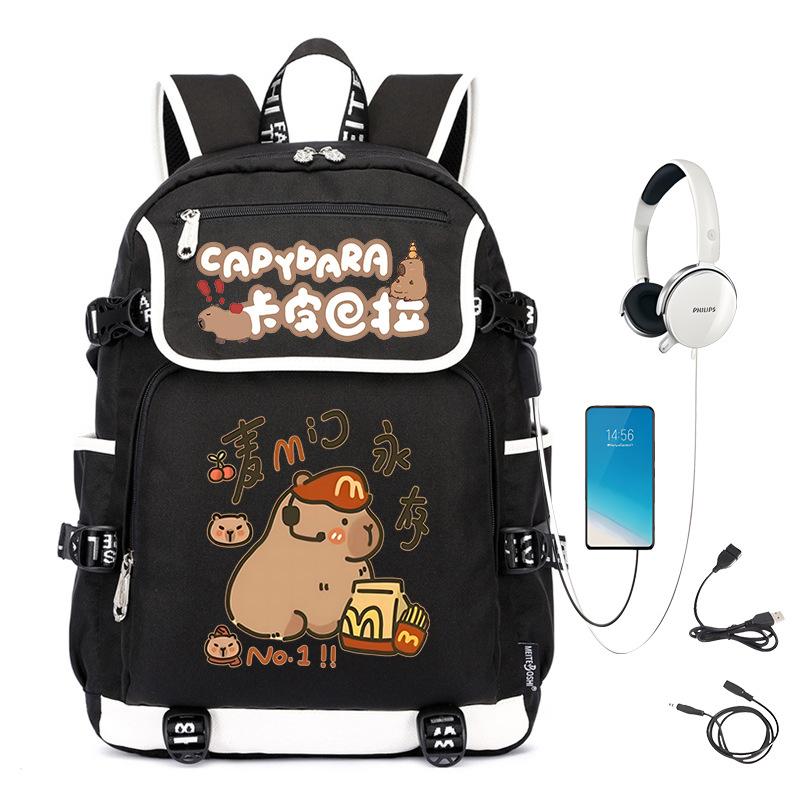 School Bag Trend Large Capacity Cute Junior High School Students Durable Lightweight Backpack Men And Women