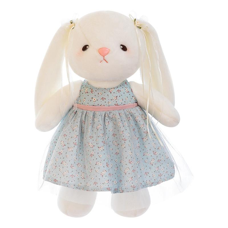 Gauzy Skirt Wear Rabbit Plush Toy Stuffed Animal Doll Decorations Kids Gift