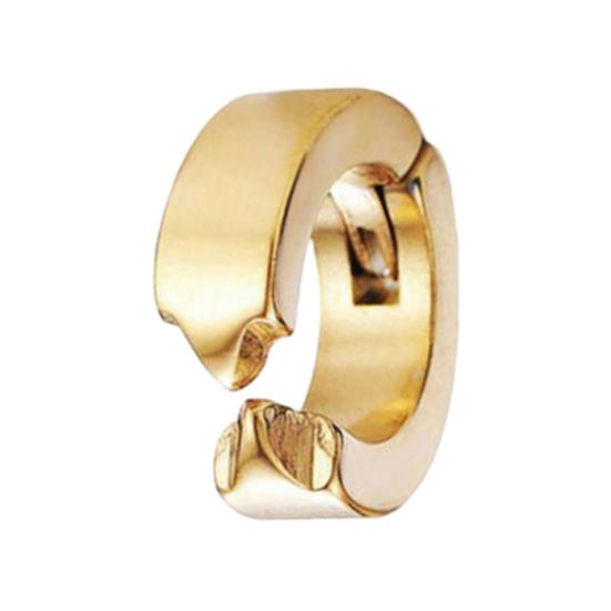 1Pc Fashion Men's Titanium Steel Clip No Piercing Hoop Earring Cross Jewelry