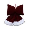 Flocking Christmas Tree Bowknot Wine Red Bowknot Hanging Ornament  Mall Atmosphere
