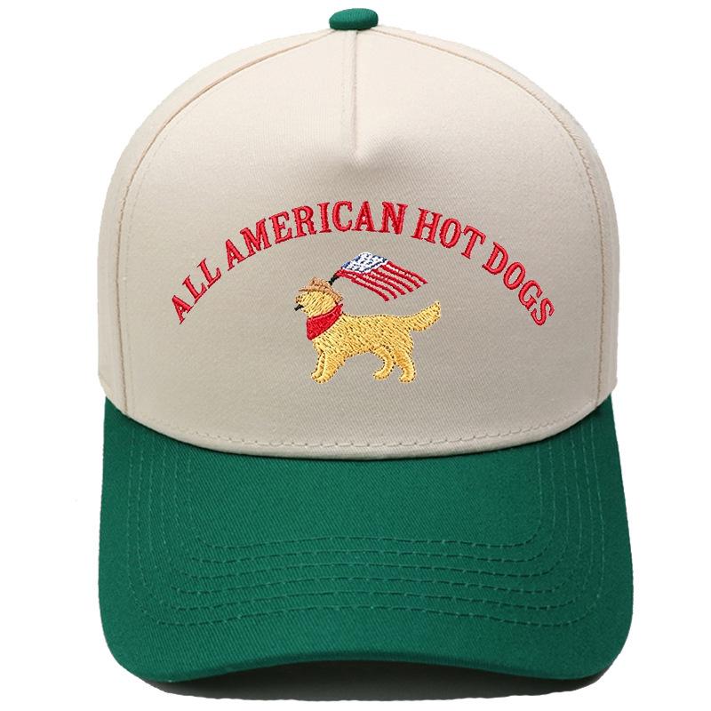 ALL MAERICAN DOGS Truck driver hat dog embroidery color matching baseball cap men's and women's casual hat