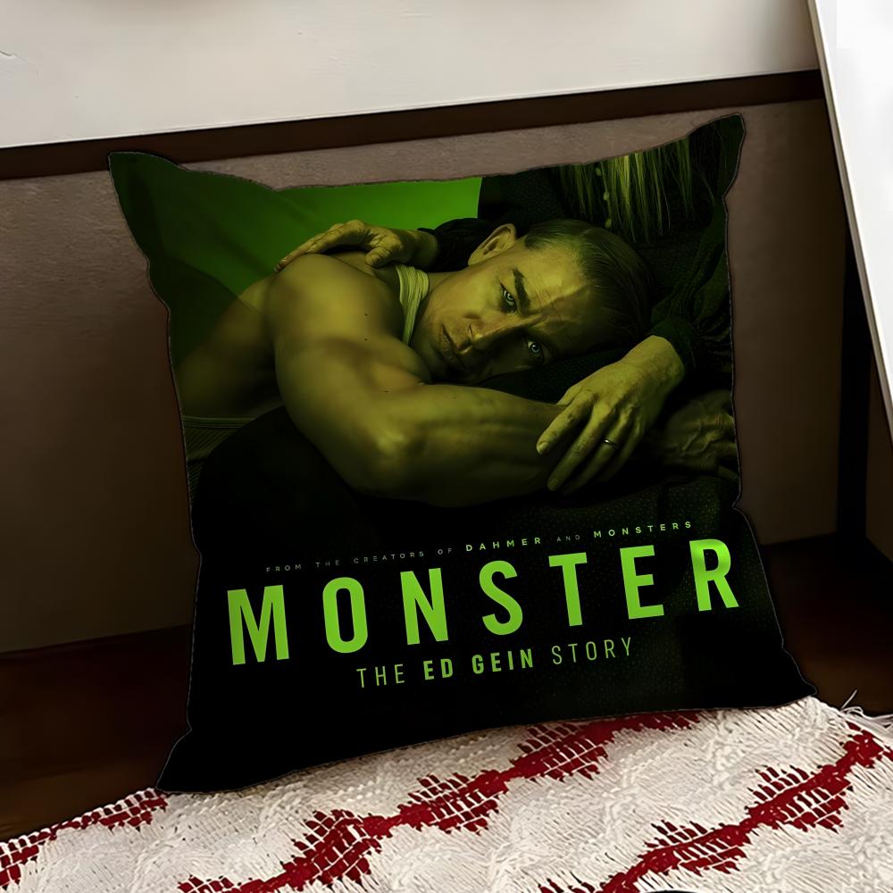 MMonster The EEd Gein Story Cushion Cover Reversible Soft Durable Pillow Cover Home Car MultiScene Use for Daily Comfort