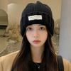 College Style Knitted Hat For Women With Warm Fleece For Winter Outdoor Activities