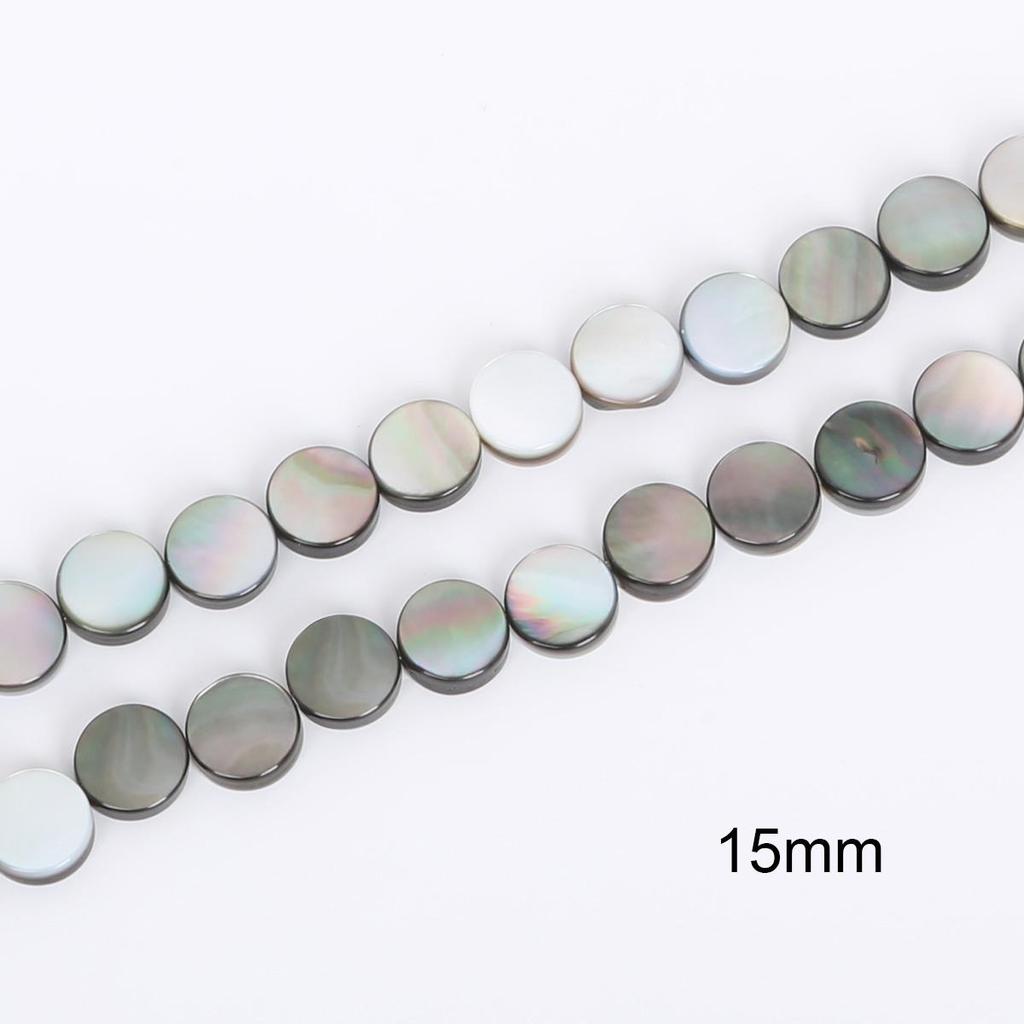 39 см, размер на выбор, натуральный черный перламутр, диски, бусины для изготовления ювелирных изделий, браслет, ожерелье, серьги