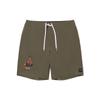 Vans Повседневные шорты с принтом пламени Okeh Fire Record, унисекс, военные зеленые VN000FTXKCZ