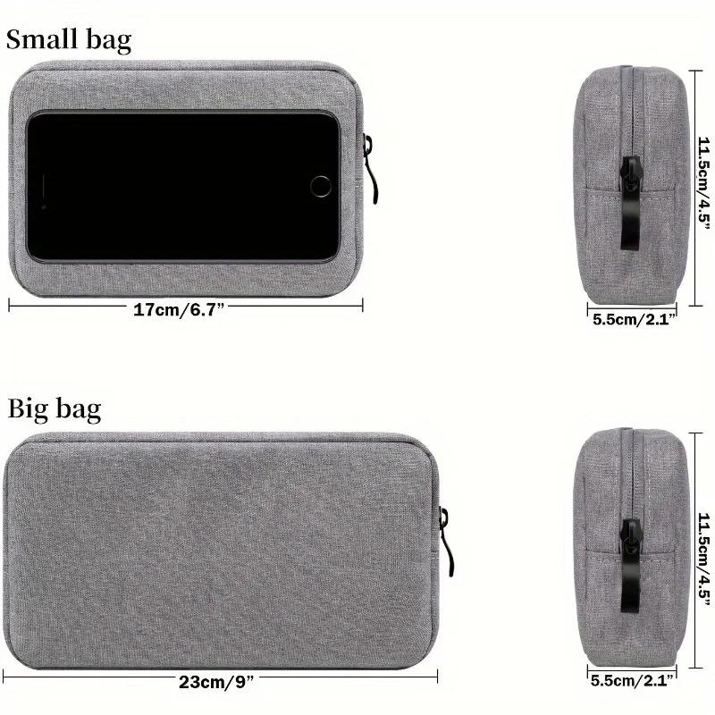 Waterproof Digital Accessories Storage Bag for Mobile Phone USB Cable Band Large Capacity Portable Travel Carrying Organizer Bag