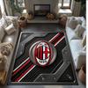 Фланелевый ковер с принтом AC Milan, нескользящий, мягкий, из полиэстера, для пола, декоративный коврик для спальни, гостиной, дивана, игровой комнаты, домашний декор