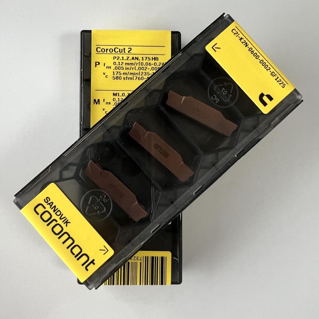 SANDVIK / C2I-K2N-0600-0002-GF 1225 / Original Swedish hard alloy blade 5 Pcs