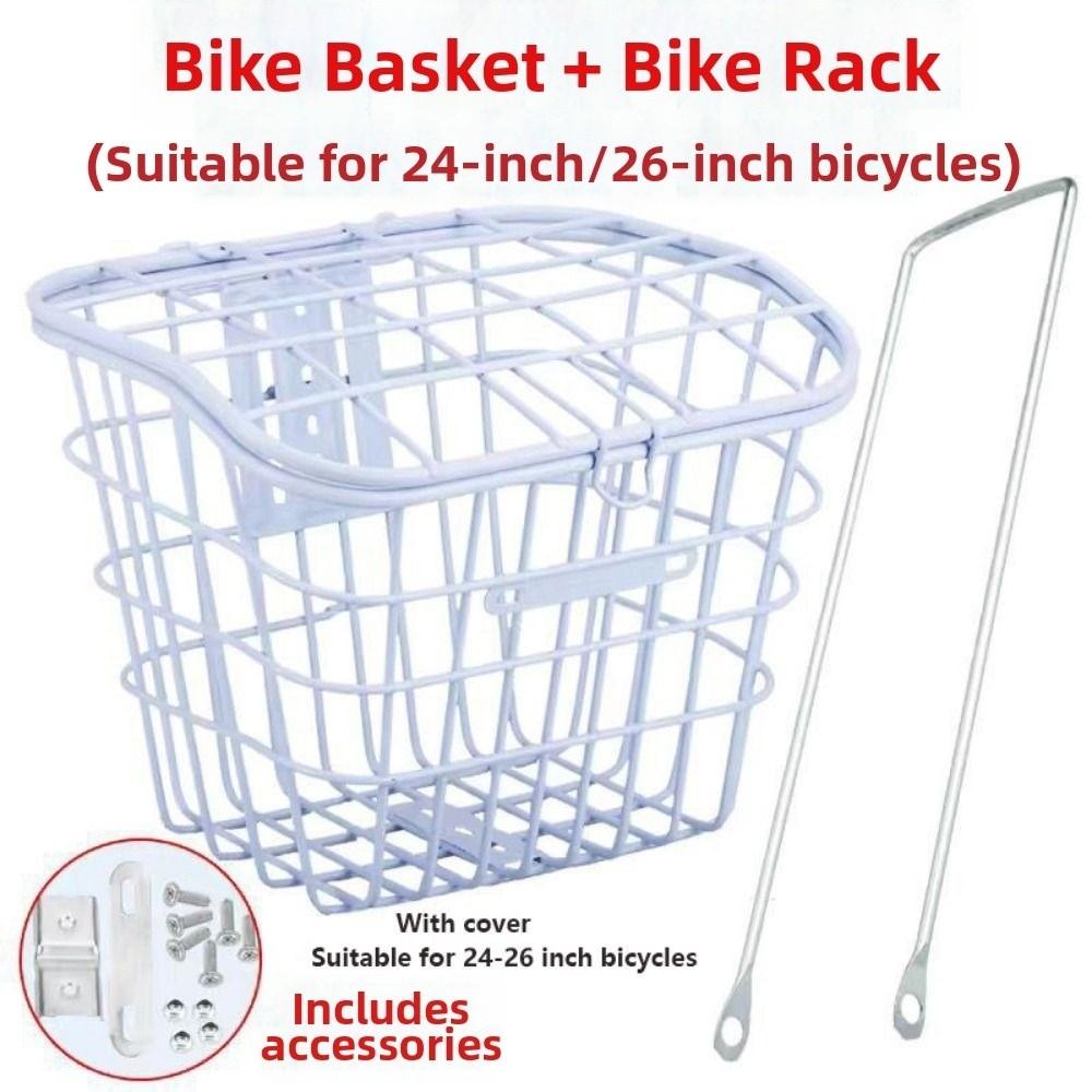 Universal Large Capacity Storage Baskets Metal Bicycle Front Basket Electric Bicycles Accessories