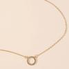 New Full Diamond Peach Heart Collarbone Chain, Creative Retro Simple Full Diamond Ring Butterfly Pendant Necklace Female