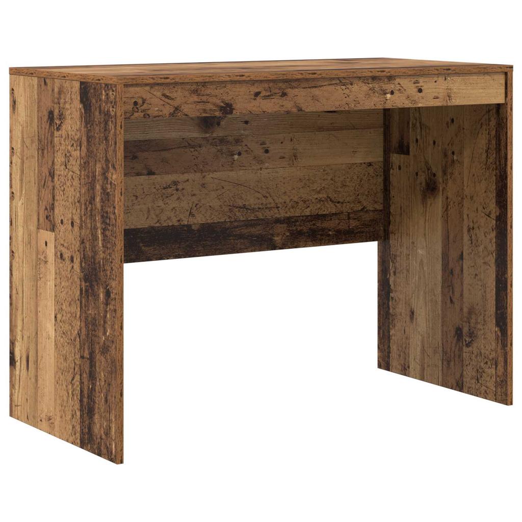 Desk with Drawers 2 pcs Reclaimed Wood Look
